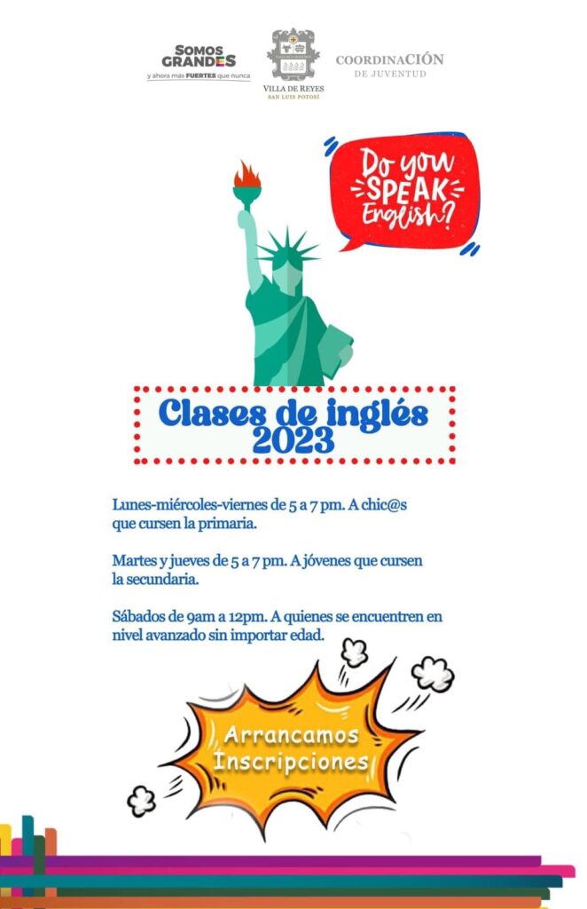 Por iniciar las clases de inglés para estudiantes de Villa de Reyes