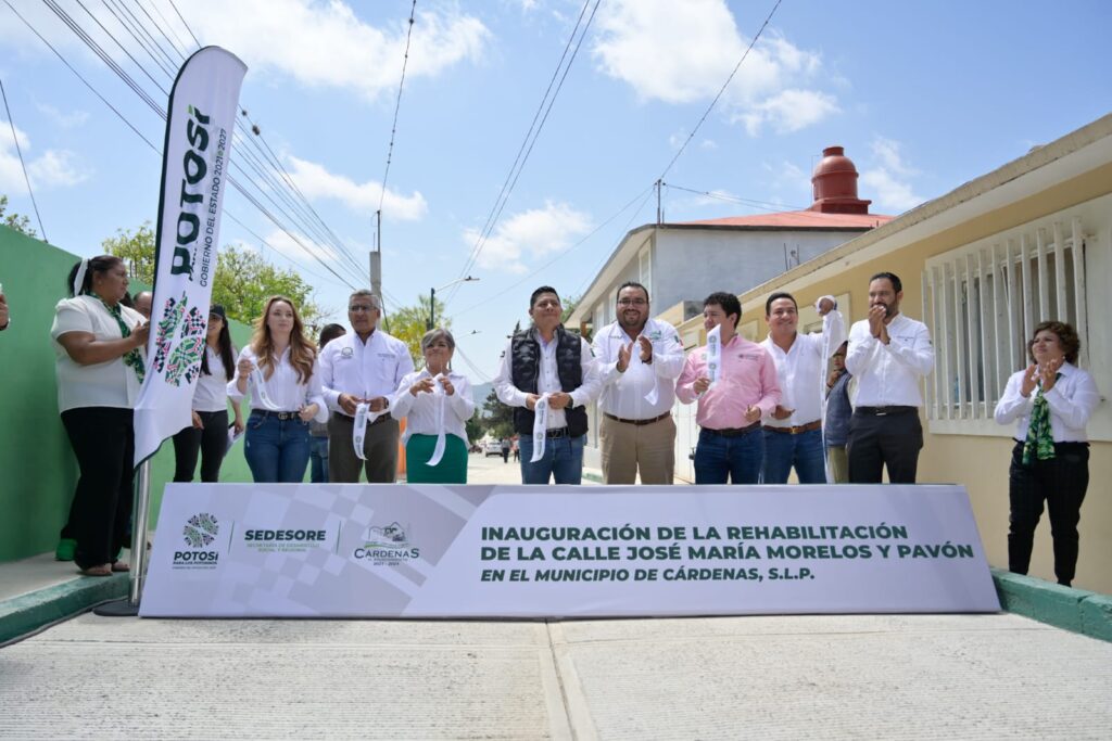 INAUGURA RICARDO GALLARDO CALLE JOSÉ MARÍA MORELOS Y PAVÓN, EN CÁRDENAS