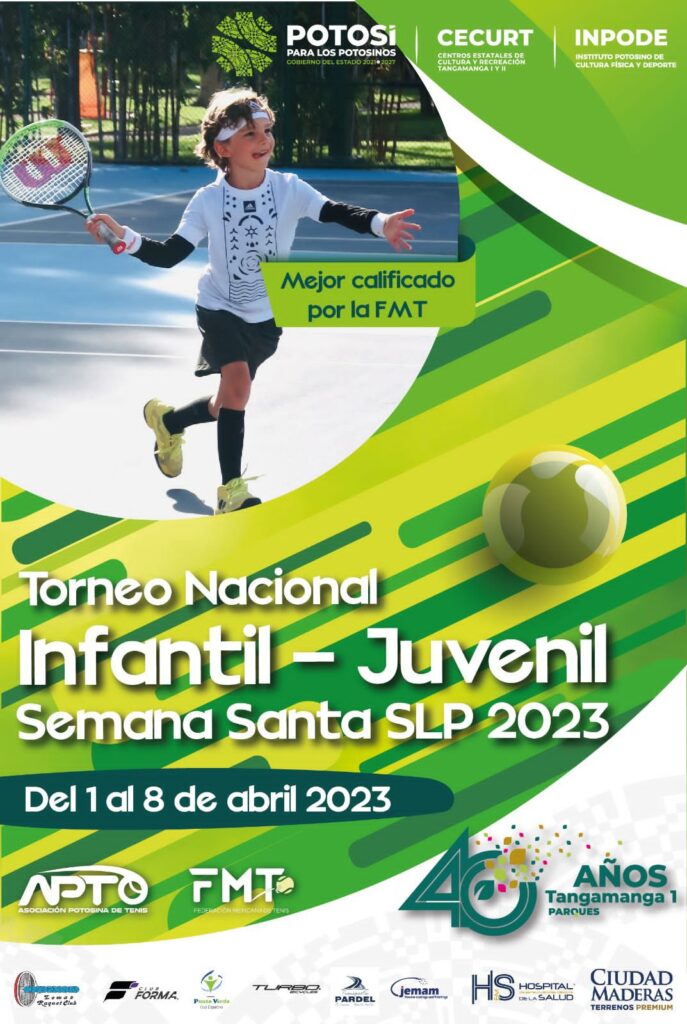 TORNEO NACIONAL INFANTIL Y JUVENIL DE TENIS SE LLEVARÁ A CABO EN SLP