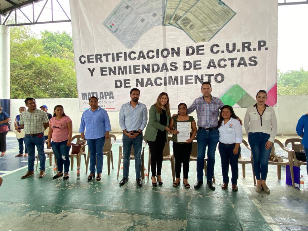 REGISTRO CIVIL LLEVA SUS SERVICIOS AL MUNICIPIO DE MATLAPA