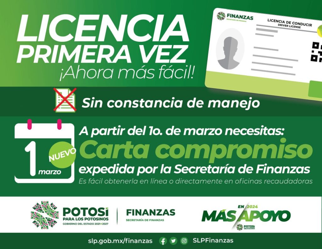 NUEVO PROCESO EN OBTENCIÓN DE LICENCIA DE CONDUCIR DE PRIMERA VEZ